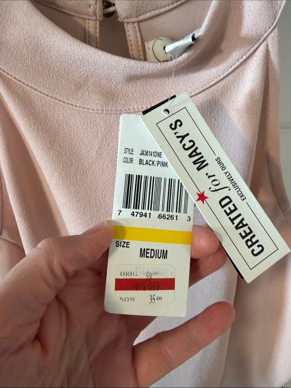 Sleeveless Pink and Black Stripe Fit & Flare Dress - Picture 5 of 13